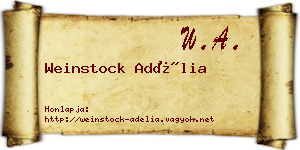 Weinstock Adélia névjegykártya